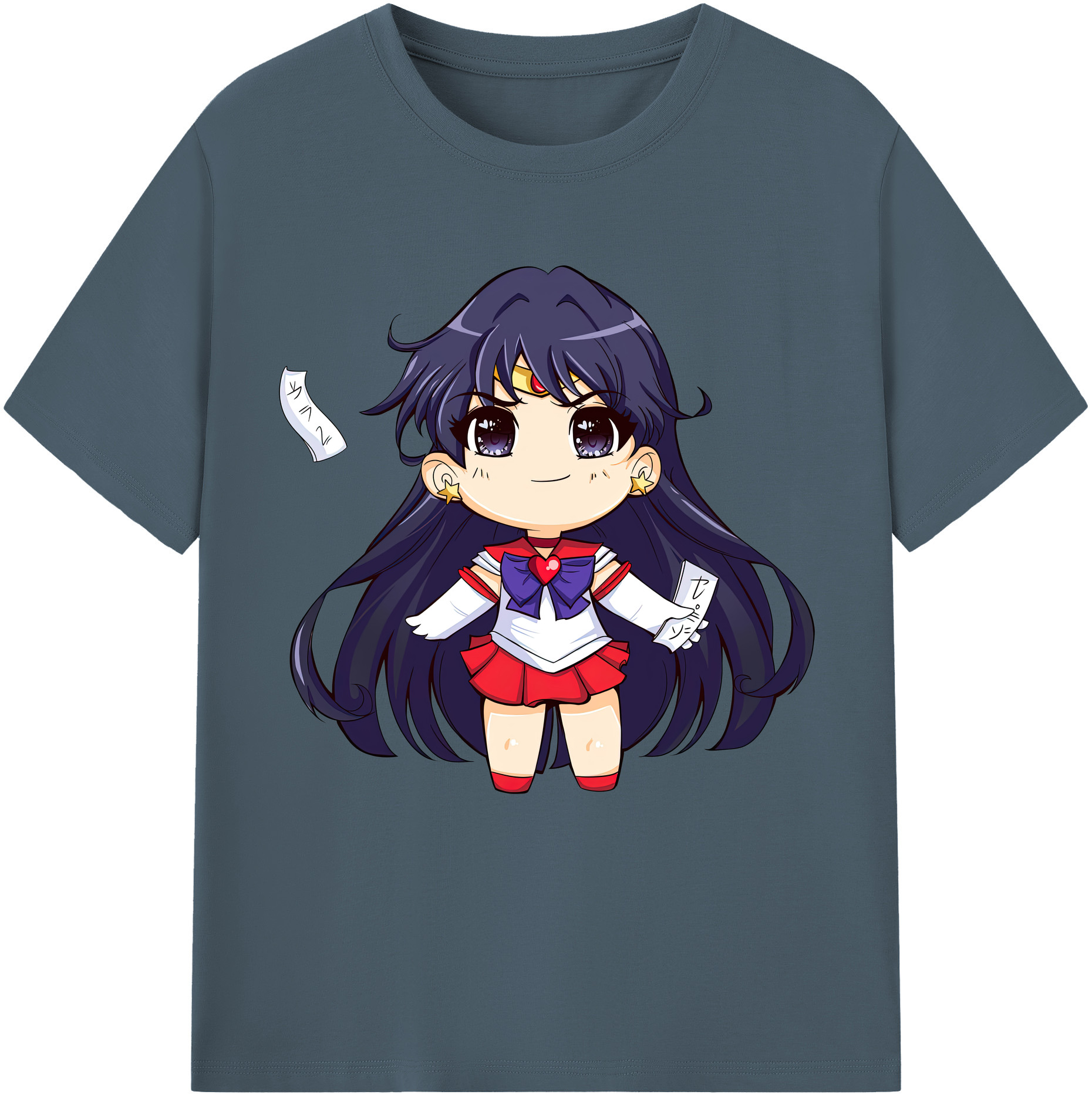（画像用） 美少女戦士セーラームーン 火野レイ ひの レイ Sailor Moon Hino Rei （セーラーマーズ,Sailor Mars） 綿100％半袖Tシャツ（フロントプリント）